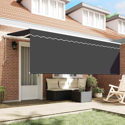 Nolokāms Markīze Antracīts 350 X 200 Cm Poliesters Un Alumīnijs