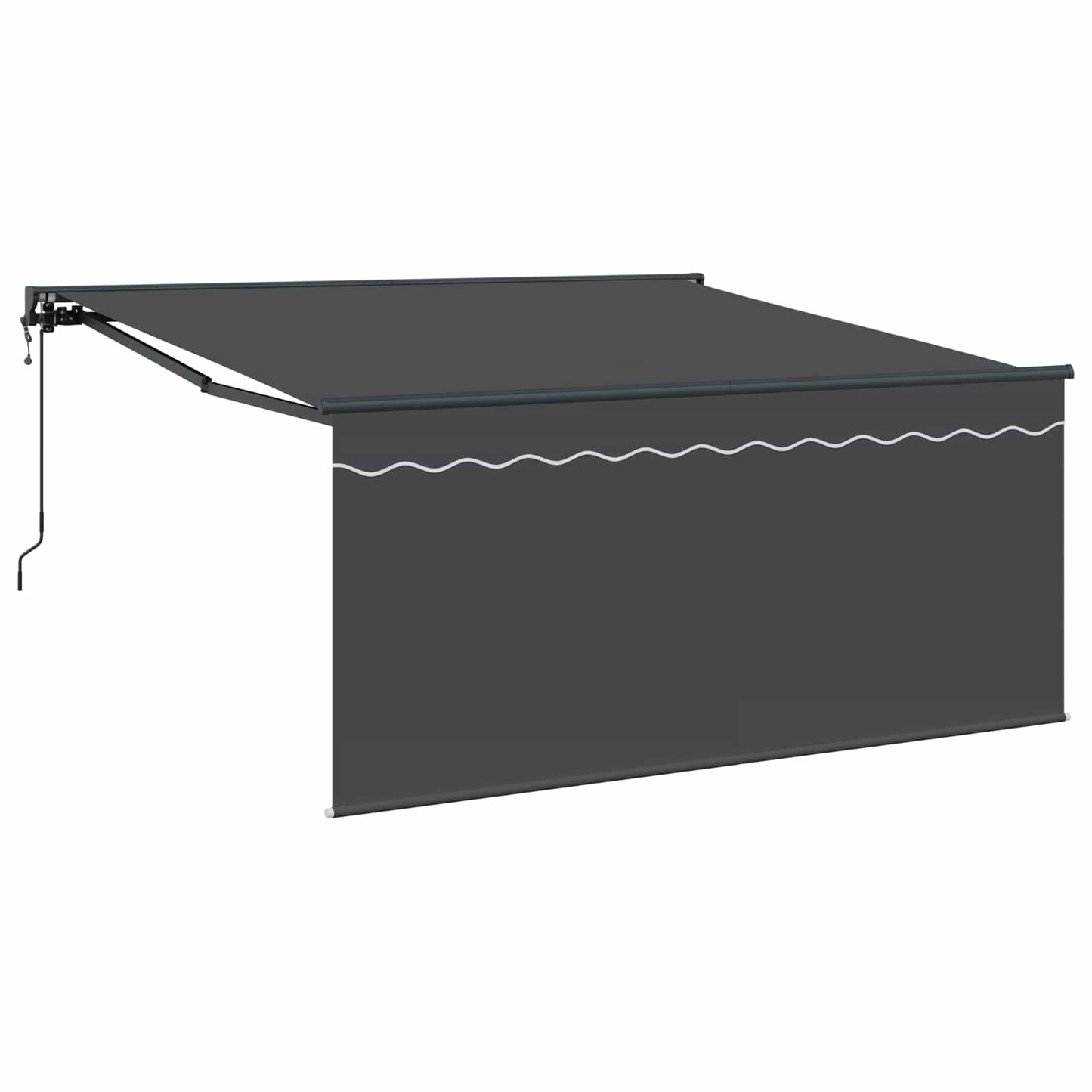 Nolokāms Markīze Antracīts 300 X 250 Cm Poliesters Un Alumīnijs