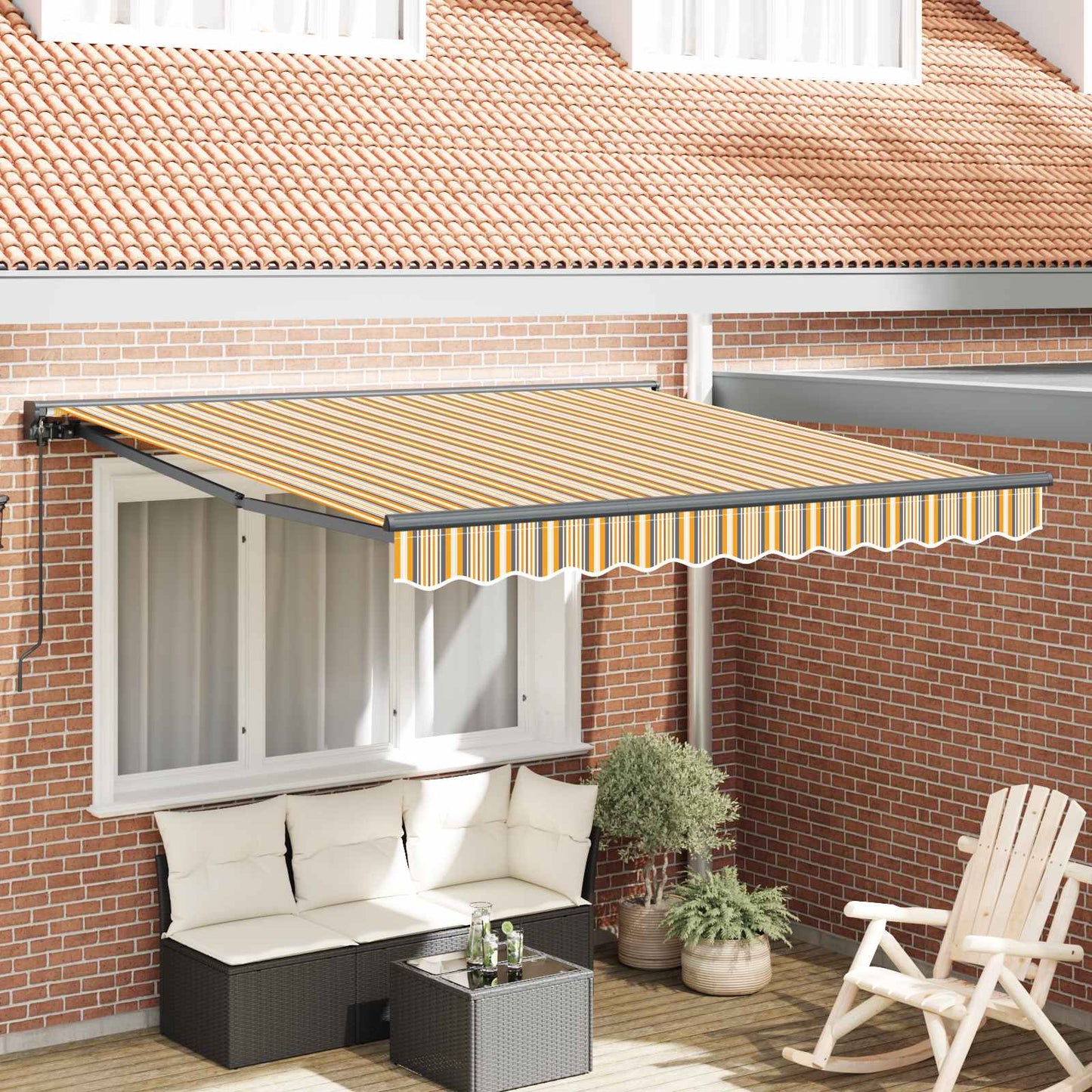 Pārklājuma Struktūra Zila Un Oranža 350 X 250 Cm