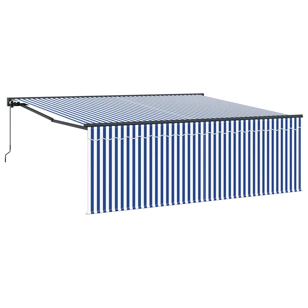 Nolokāms Markīze Zila Un Balta 400 × 300 Cm