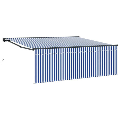 Nolokāms Markīze Zila Un Balta 400 × 300 Cm