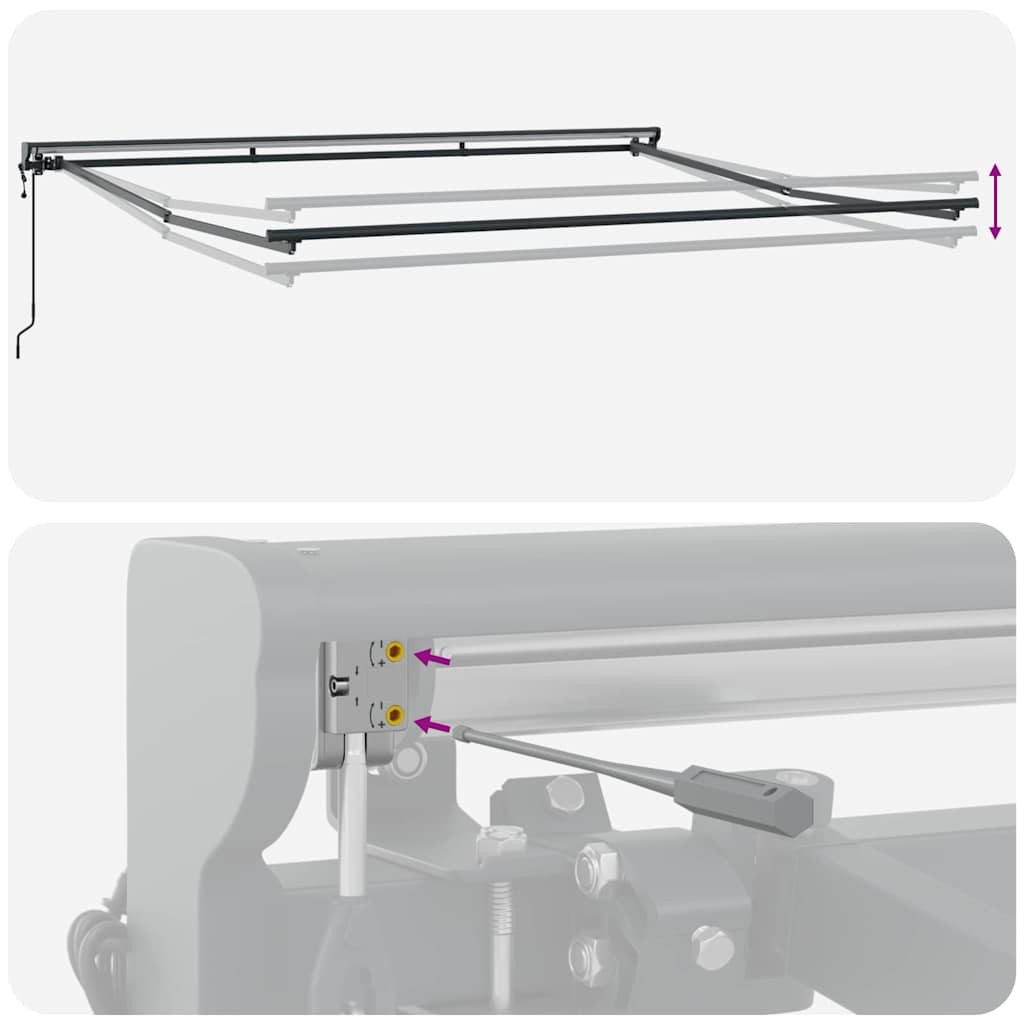 Nolokāms Markīze Zila Un Balta 400 × 300 Cm