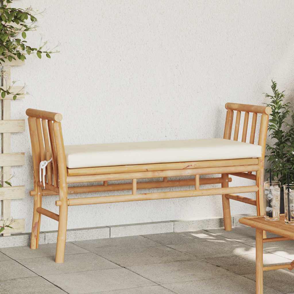 Dārza Sols 2 -Seater 110 X 38 X 65Cm Bambuss Brūna Taisnstūra