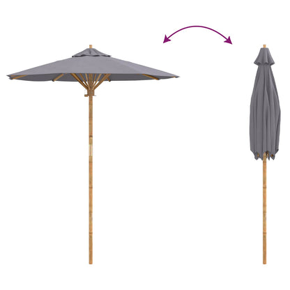 Dārza Parasols Ø 180 X 230 Cm Bambuss Apaļš