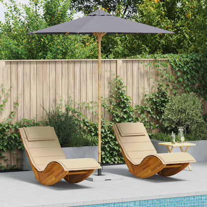 Dārza Parasols Ø 240 X 260 Cm Bambuss Apaļš
