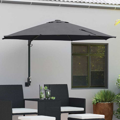 Dārza Parasols 248 X 248 X 148 Cm Poliesters Un Tērauds