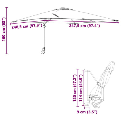 Dārza Parasols 248,5 X 247,5 X 160 Cm