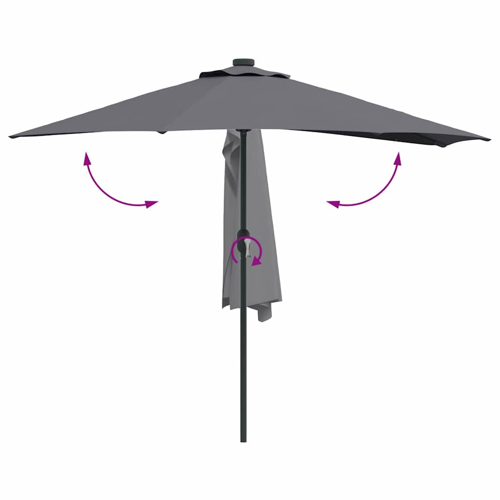 Dārza Parasols 294 X 150 X 224 Cm Poliesters Un Tērauds
