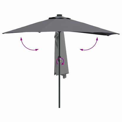 Dārza Parasols 294 X 150 X 224 Cm Poliesters Un Tērauds