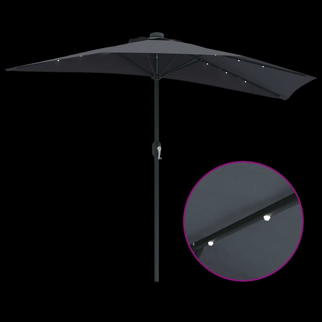 Dārza Parasols 294 X 150 X 224 Cm Poliesters Un Tērauds