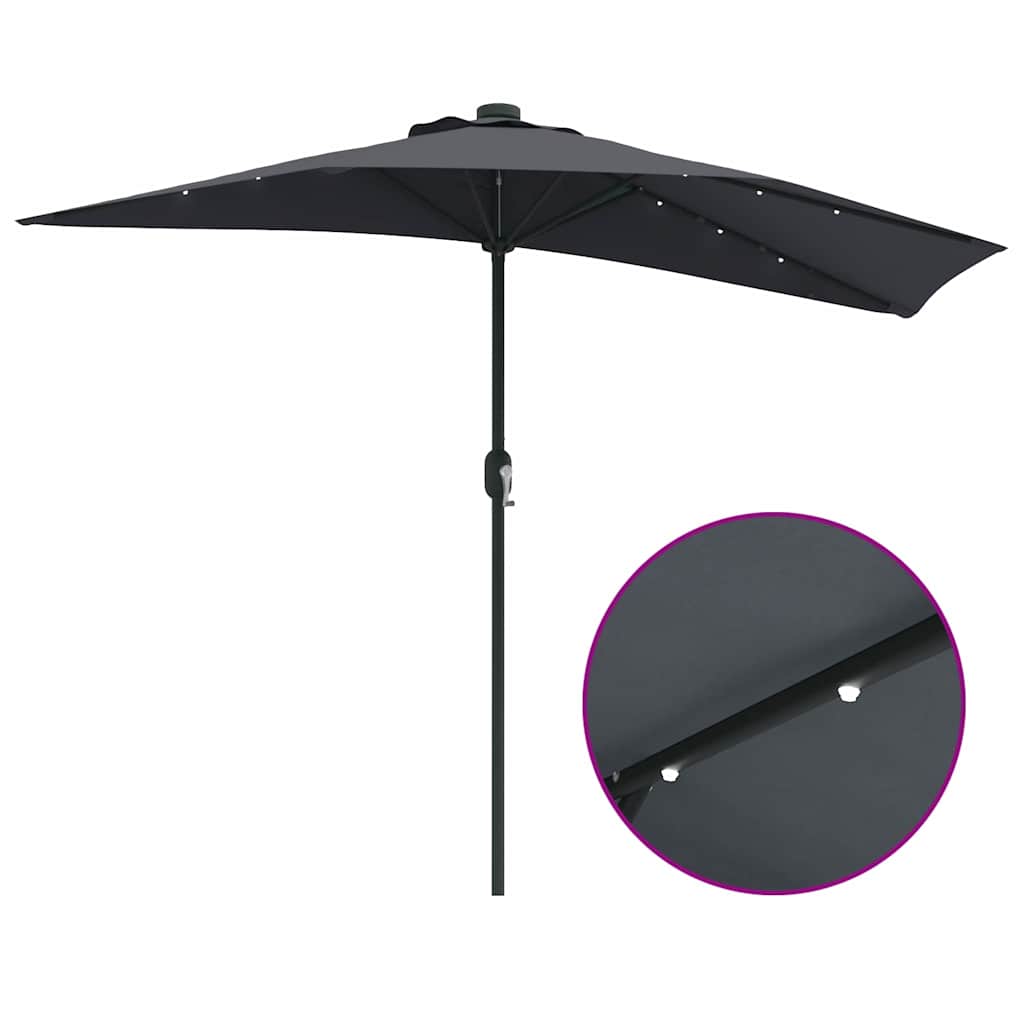 Dārza Parasols 294 X 150 X 224 Cm Poliesters Un Tērauds