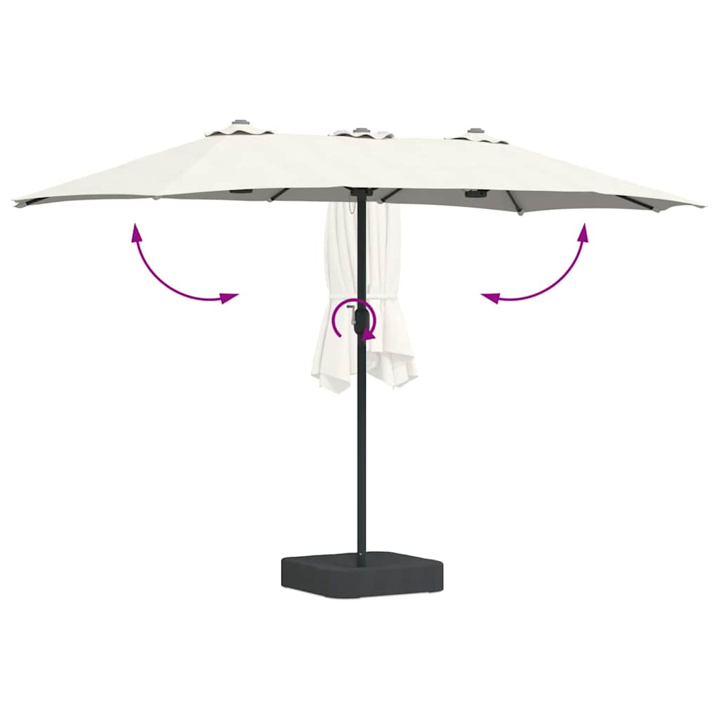 Dārza Parasols 385 X 209 X 244 Cm Poliesters Un Tērauds