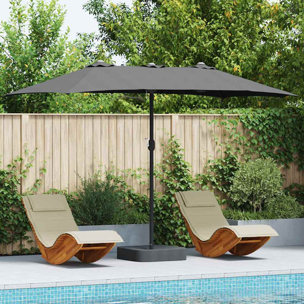 Dārza Parasols 385 X 209 X 244 Cm Poliesters Un Tērauds