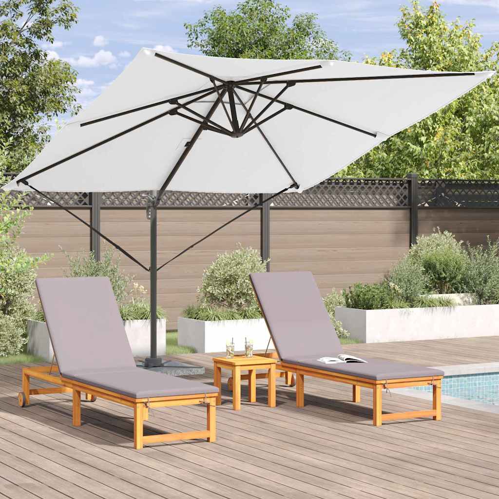 Roma Parasol Bēša 286 X 284 X 265 Cm Alumīnijs Un Poliesters