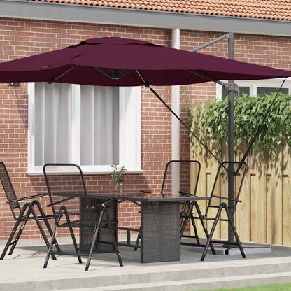 Roma Parasol Bēša 286 X 284 X 265 Cm Alumīnijs Un Poliesters