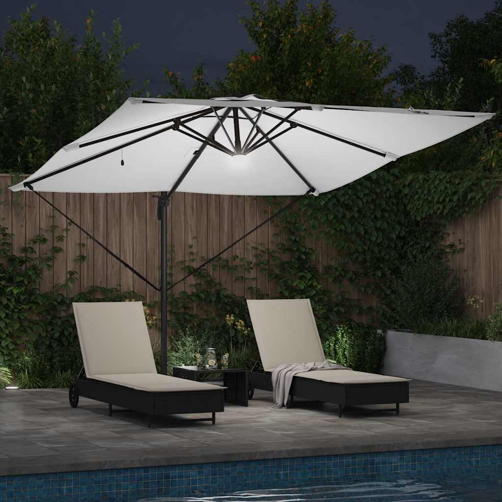 Roma Parasol Bēša 286 X 284 X 270 Cm Alumīnijs Un Poliesters