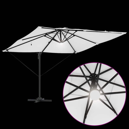Roma Parasol Bēša 286 X 284 X 270 Cm Alumīnijs Un Poliesters