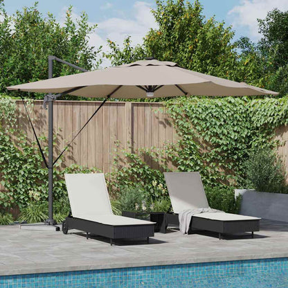 Roma Parasol Bēša 286 X 284 X 270 Cm Alumīnijs Un Poliesters