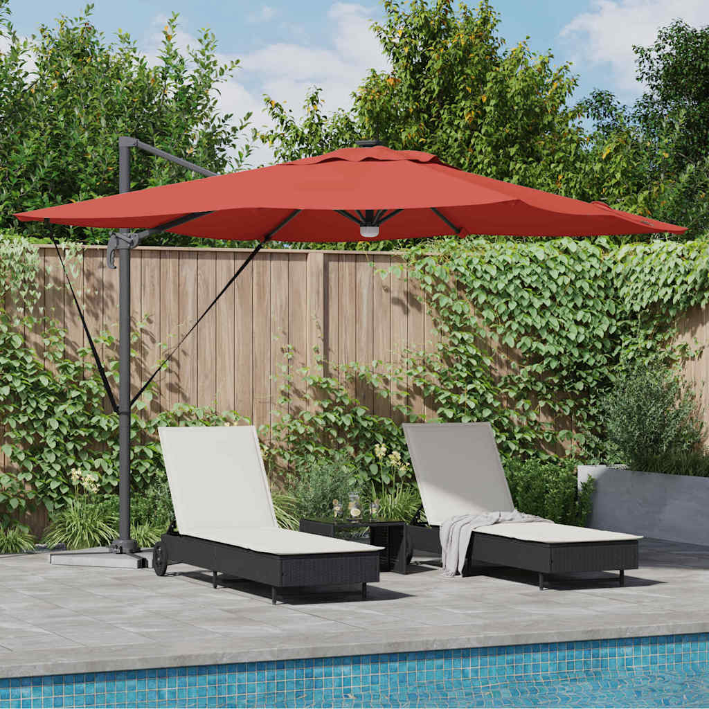 Roma Parasol Bēša 286 X 284 X 270 Cm Alumīnijs Un Poliesters