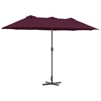 Dārza Parasols 370 X 197 X 239 Cm Poliesters Un Alumīnijs