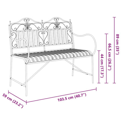 Dārza Sols 2 -Seater 103,5 X 59 X 89 Cm Tērauds