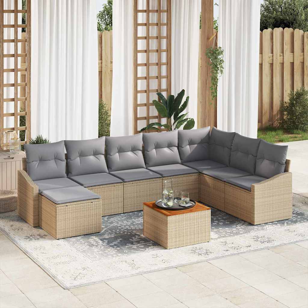 Dārza Dīvānu Komplekts 9 Gab. Poliratāns
