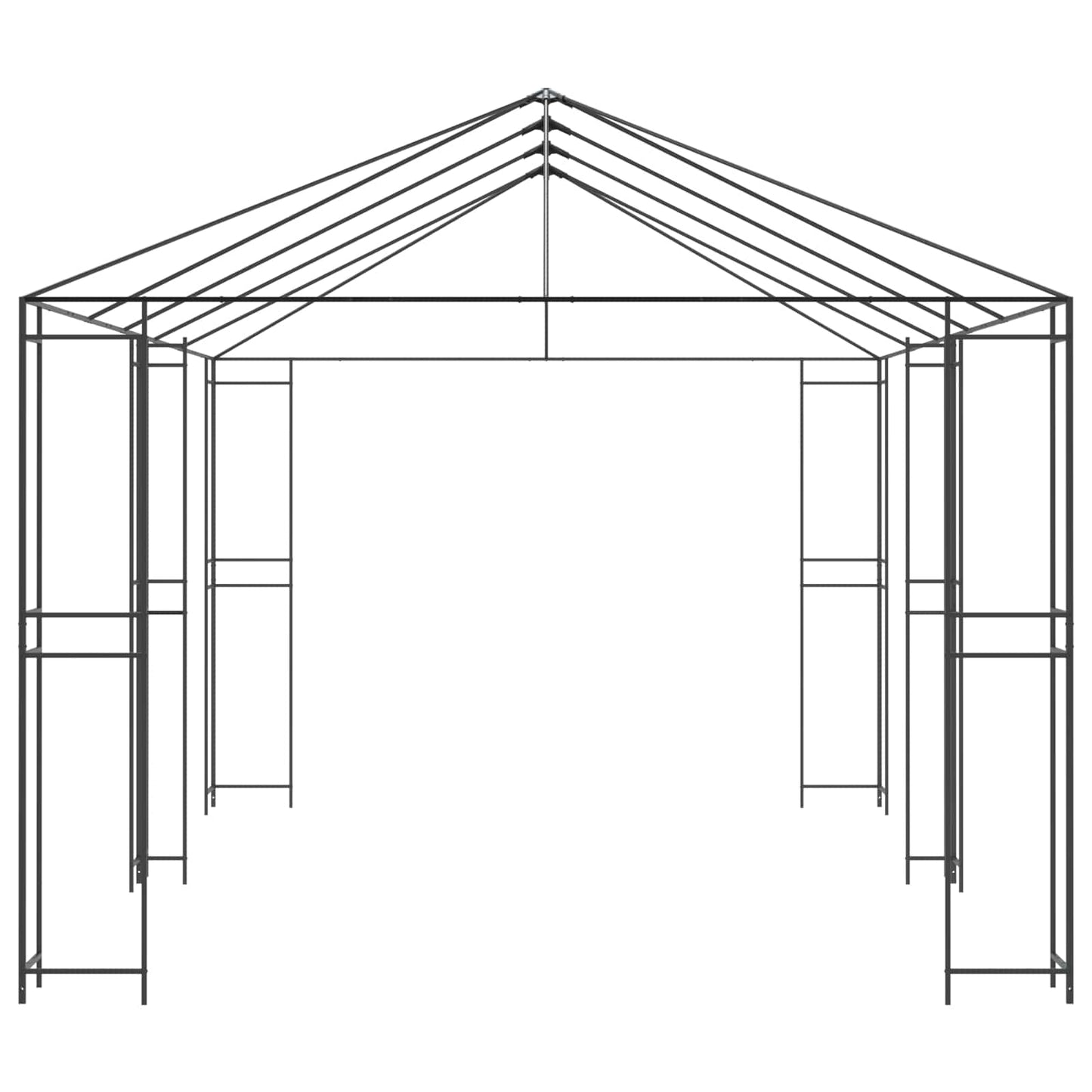 Paviljona Rāmis Bez Paviljona Auduma 6 X 3 M Melns Tērauds