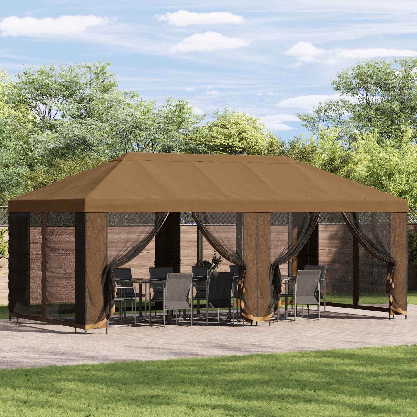 Dārza Paviljons Ar Sānu Sienām 6 X 3 M