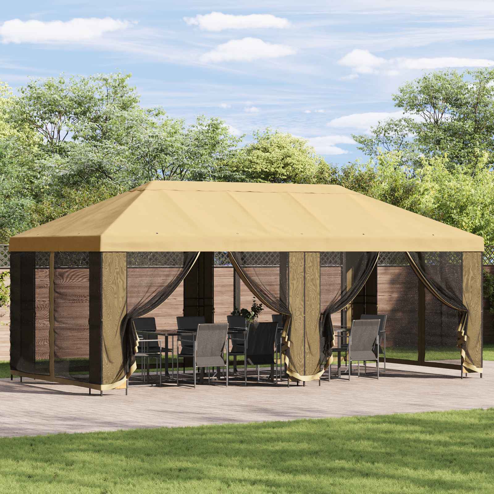 Dārza Paviljons Ar Sānu Sienām 6 X 3 M