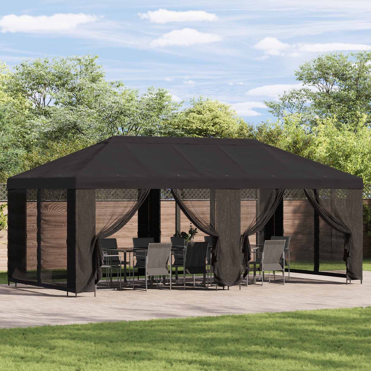 Dārza Paviljons Ar Sānu Sienām 6 X 3 M