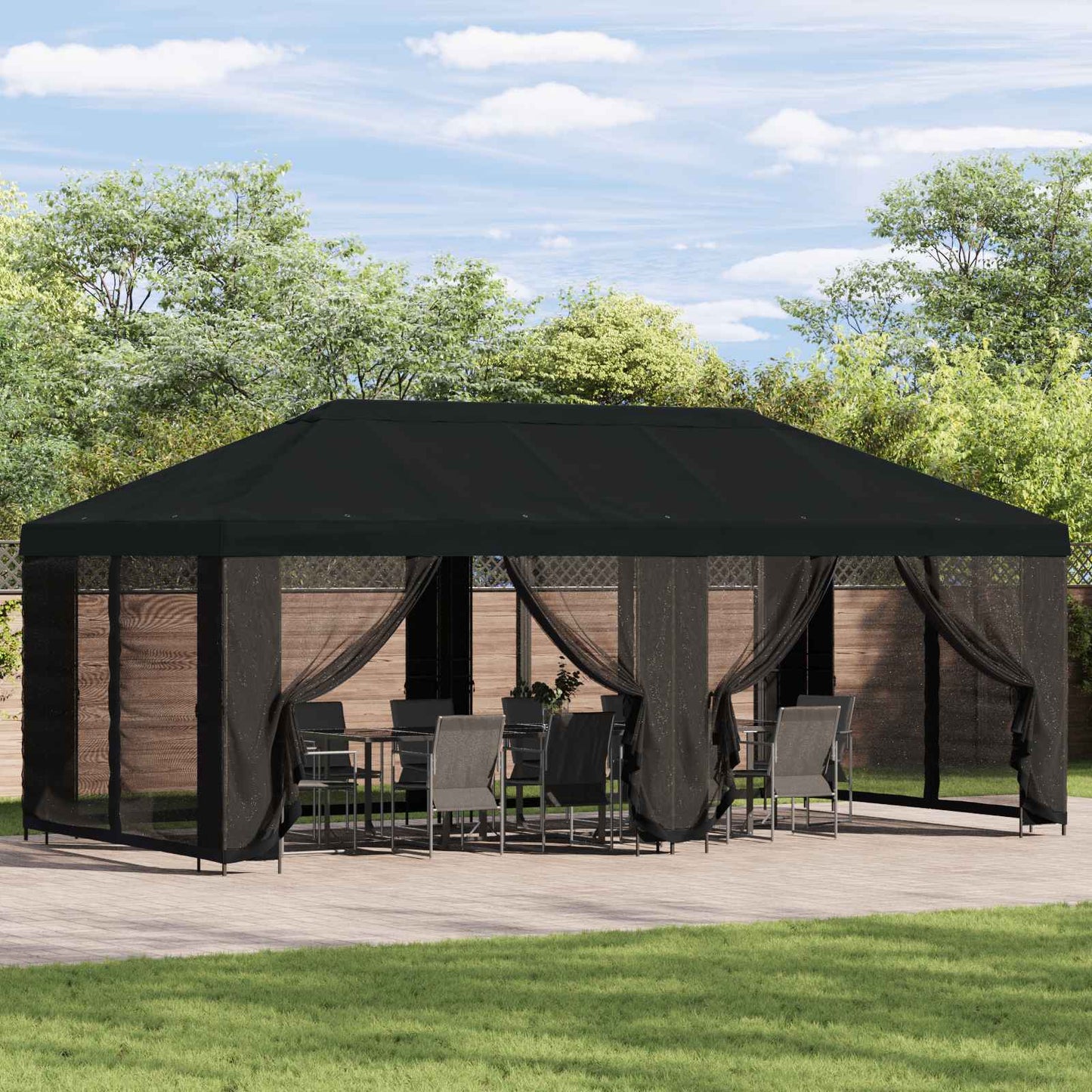 Dārza Paviljons Ar Sānu Sienām 6 X 3 M