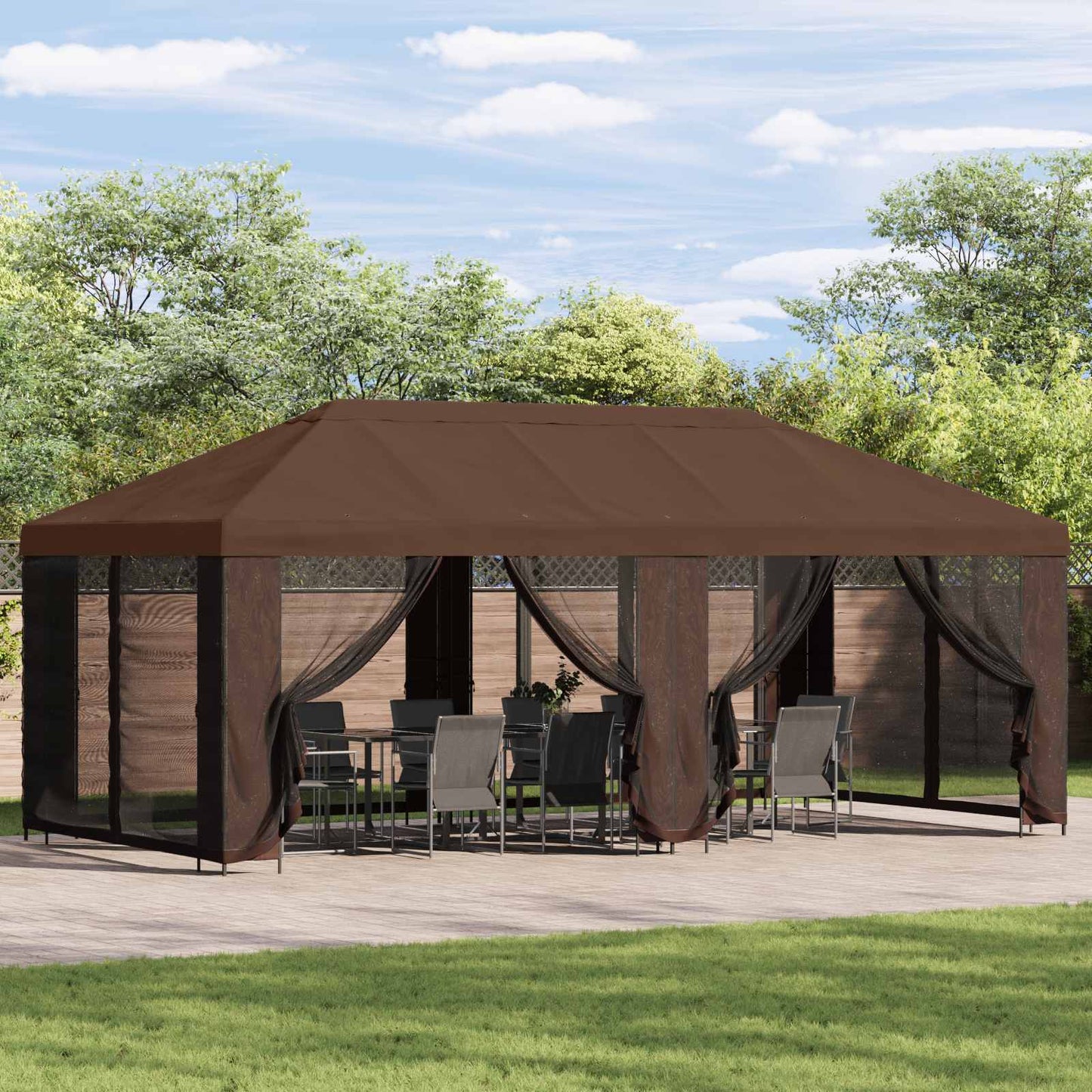 Dārza Paviljons Ar Sānu Sienām 6 X 3 M