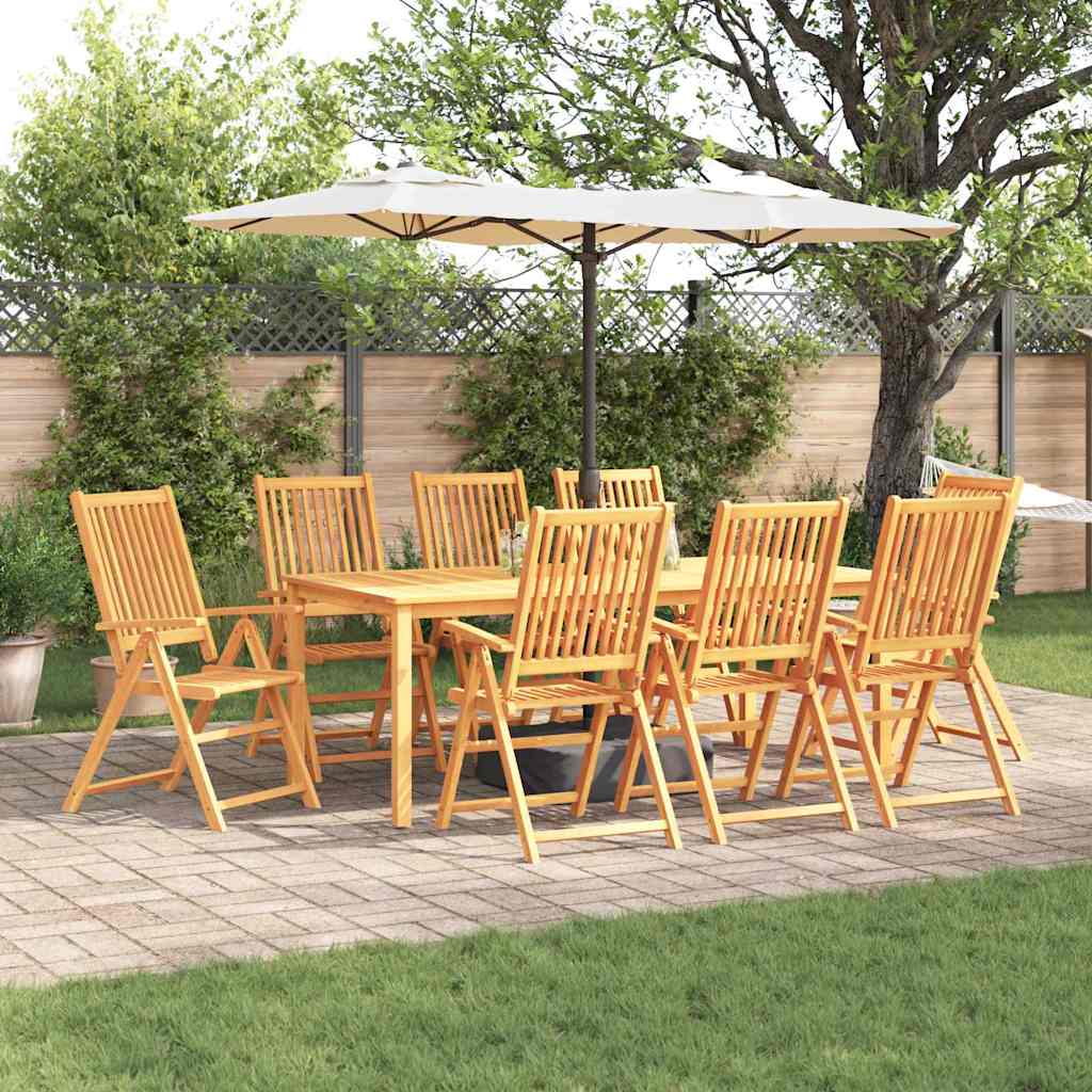 Dārza Ēdamgalds 9 Gab. Brūna Cietā Akācijas Koks