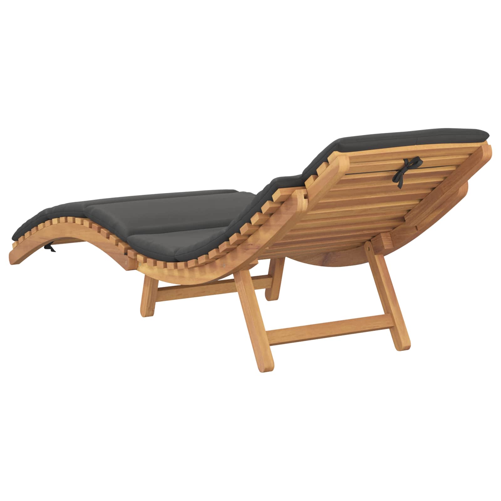Dārza Sauļošanās Krēsls Ar Spilvenu Brūna 198 X 55 X 58,5 Cm