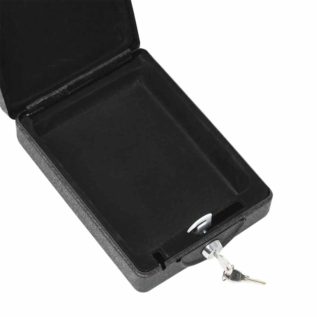 Auto Seifs Ar Slēdzeni Melna 22 X 16 X 7 Cm Tērauds