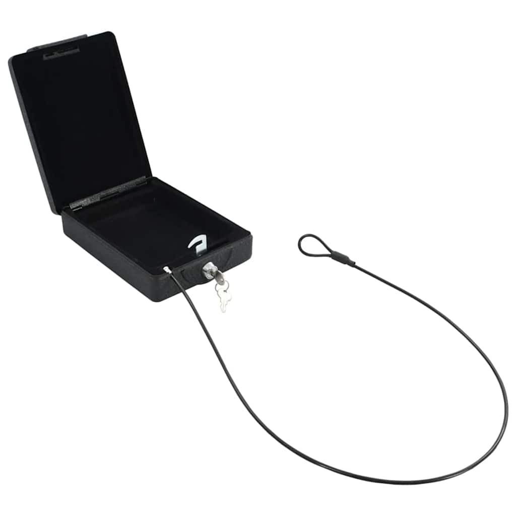 Auto Seifs Ar Slēdzeni Melna 22 X 16 X 7 Cm Tērauds
