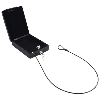 Auto Seifs Ar Slēdzeni Melna 22 X 16 X 7 Cm Tērauds