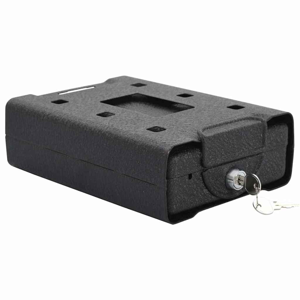 Auto Seifs Ar Slēdzeni Melna 22 X 16 X 7 Cm Tērauds