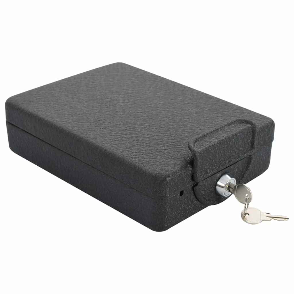 Auto Seifs Ar Slēdzeni Melna 22 X 16 X 7 Cm Tērauds