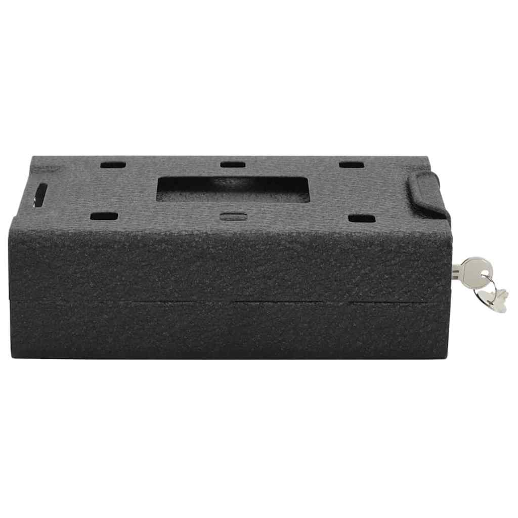 Auto Seifs Ar Slēdzeni Melna 22 X 16 X 7 Cm Tērauds