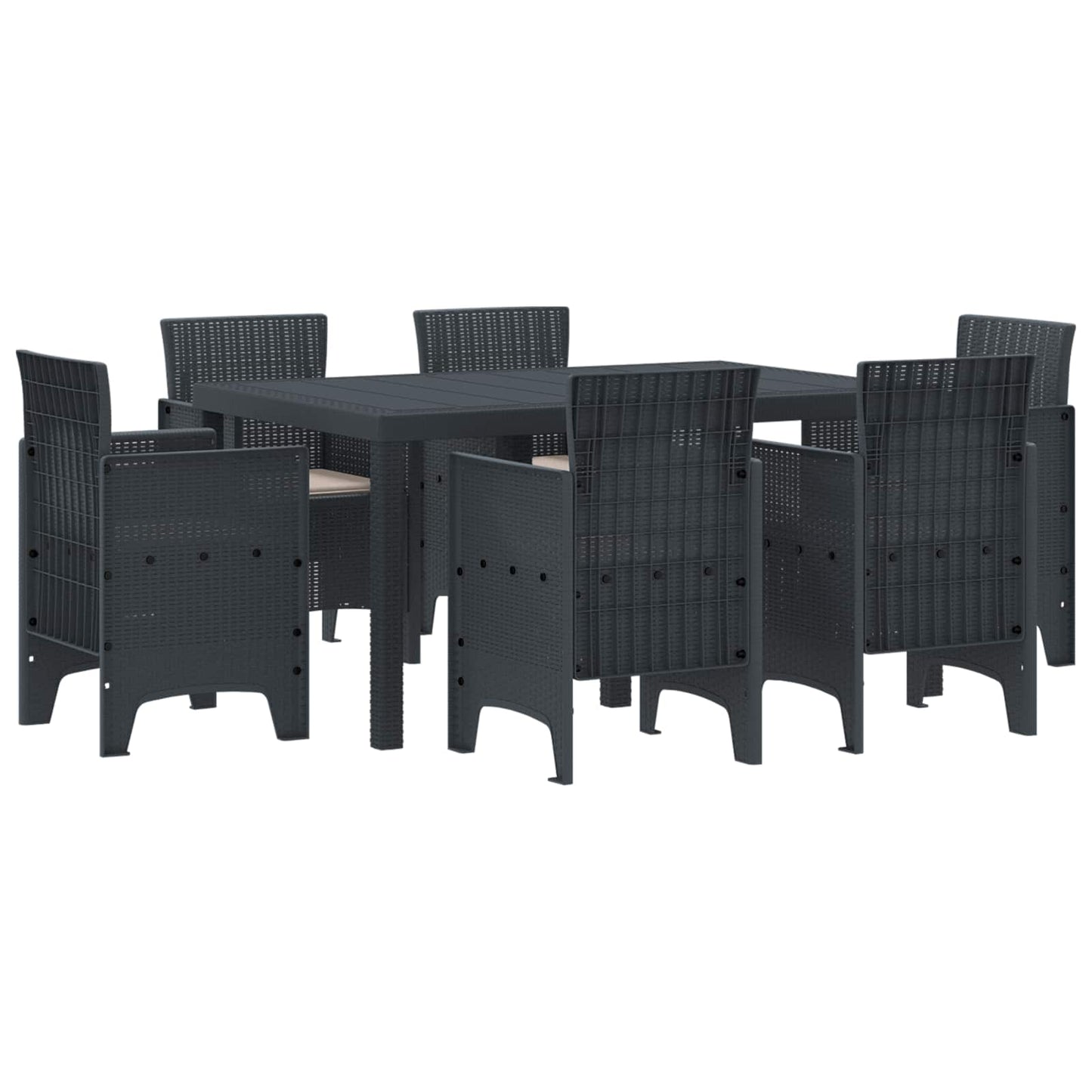 Dārza Ēdamgalds 5 Gab. Polt Rattan