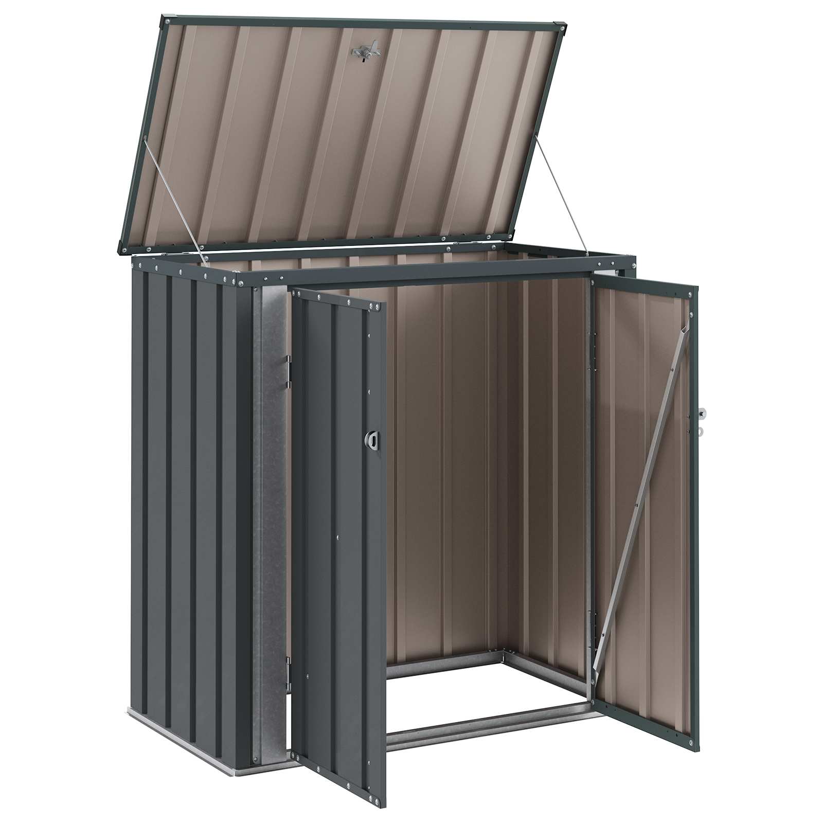Dārza Uzglabāšanas Kaste Melns 101,5 X 57 X 100,5 Cm Tērauds