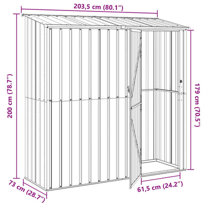 Dārza Šķūņi 203,5 X 73 X 200 Cm Metāls