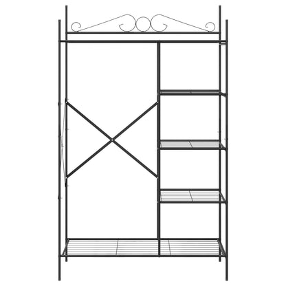 Atvērts Skapis Ar Plauktu Melna 104,5 X 45 X 172 Cm Tērauds