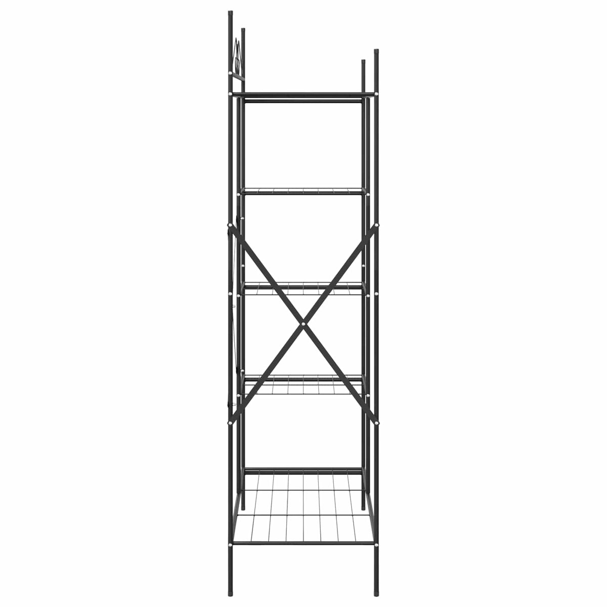 Atvērts Skapis Ar Plauktu Melna 104,5 X 45 X 172 Cm Tērauds