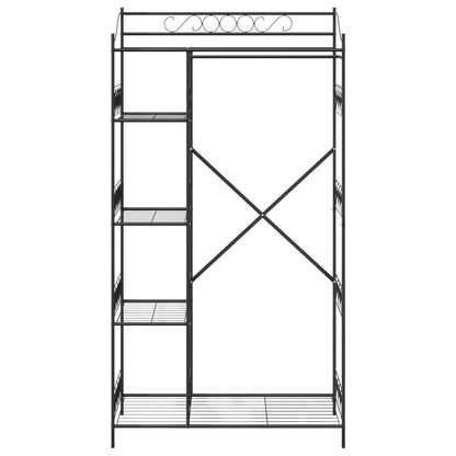 Atvērts Skapis Melna 101 X 43 X 188 Cm Tērauds