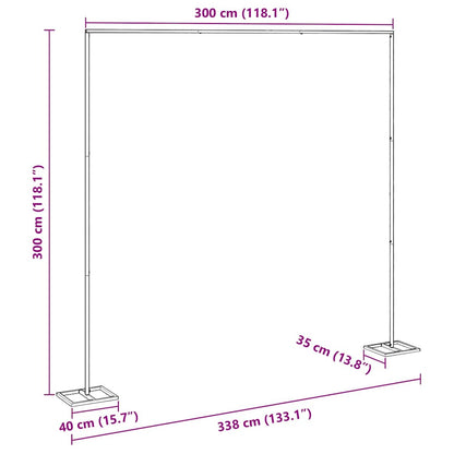 Kāzu Arka Zelts 338 X 35 X 300 Cm Tērauds