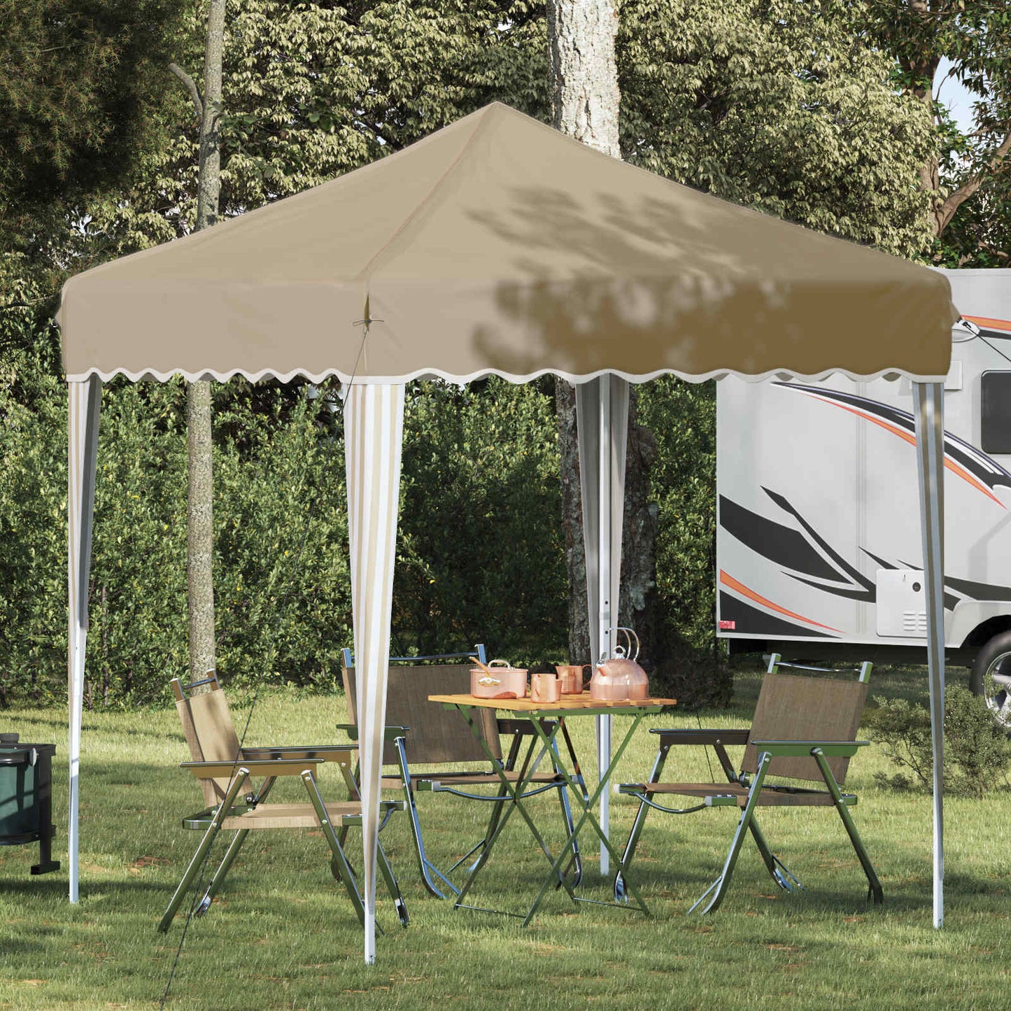Pop-Up Svinību Teltis 195 X 195 X 245 Cm Oksforda Audums