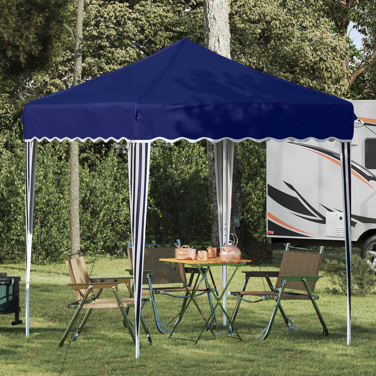 Pop-Up Svinību Teltis 195 X 195 X 245 Cm Oksforda Audums