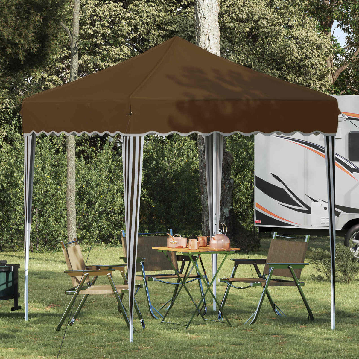 Pop-Up Svinību Teltis 195 X 195 X 245 Cm Oksforda Audums